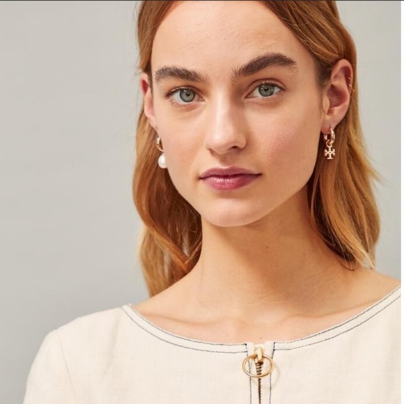 NEW TORY BURCH KIRA MISMATCHED PEAR DROP EARRINGS - Picture 2 of 5